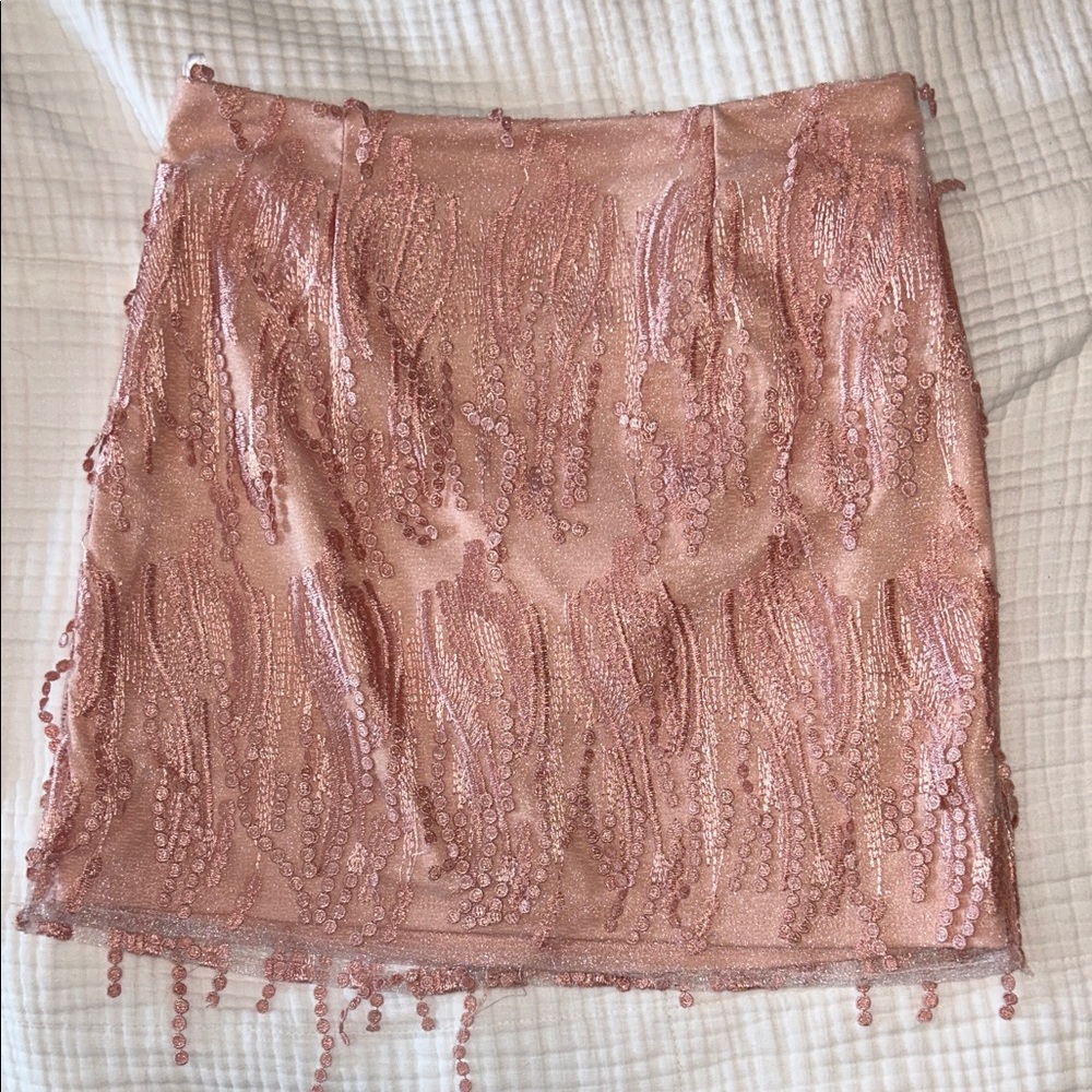 Lulu's Sparkling Pink Mini Skirt